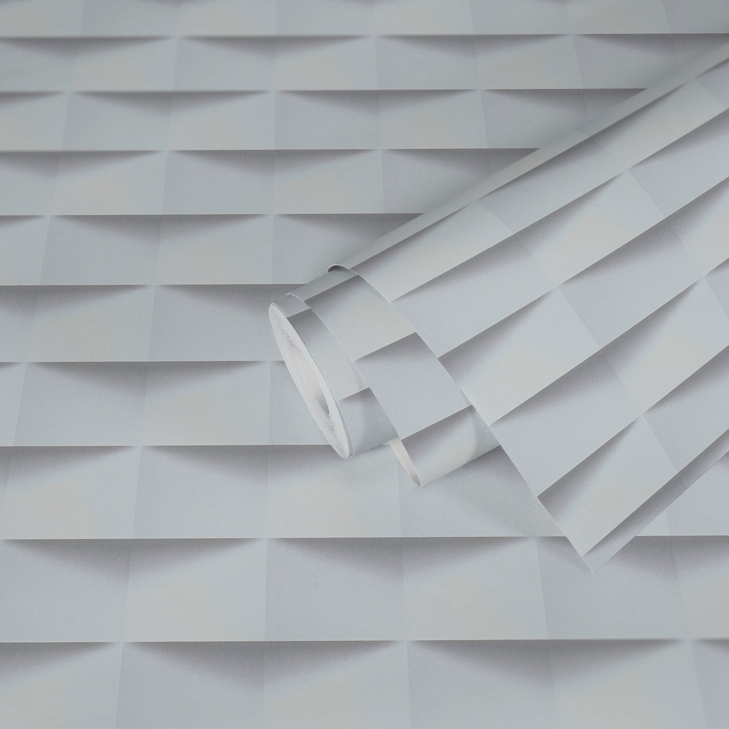 The Wallcover Tapete selbstklebend mit geometrischem Design Weiß 8,40 m x 0,53 m