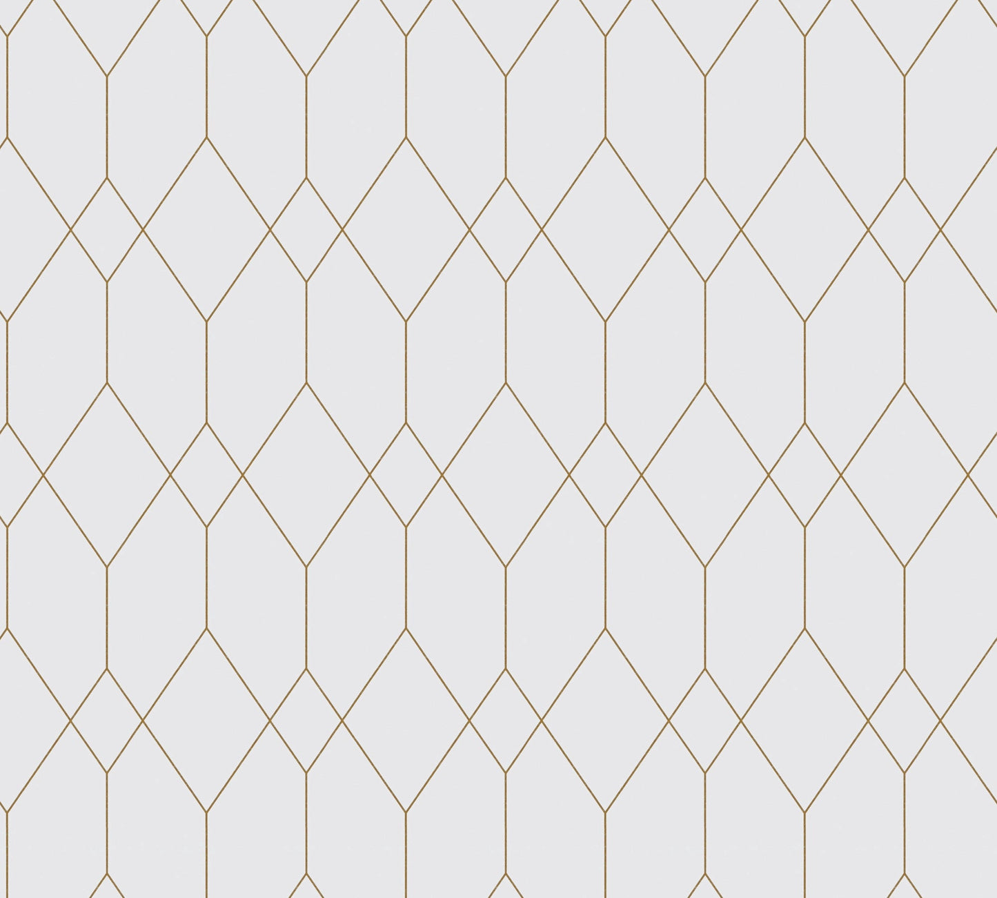 The Wallcover Tapete selbstklebend mit geometrischem Design Weiß Gold 8,40 m x 0,53 m