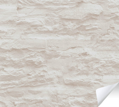 The Wallcover Tapete selbstklebend in Natursteinoptik Beige Creme 8,40 m x 0,53 m
