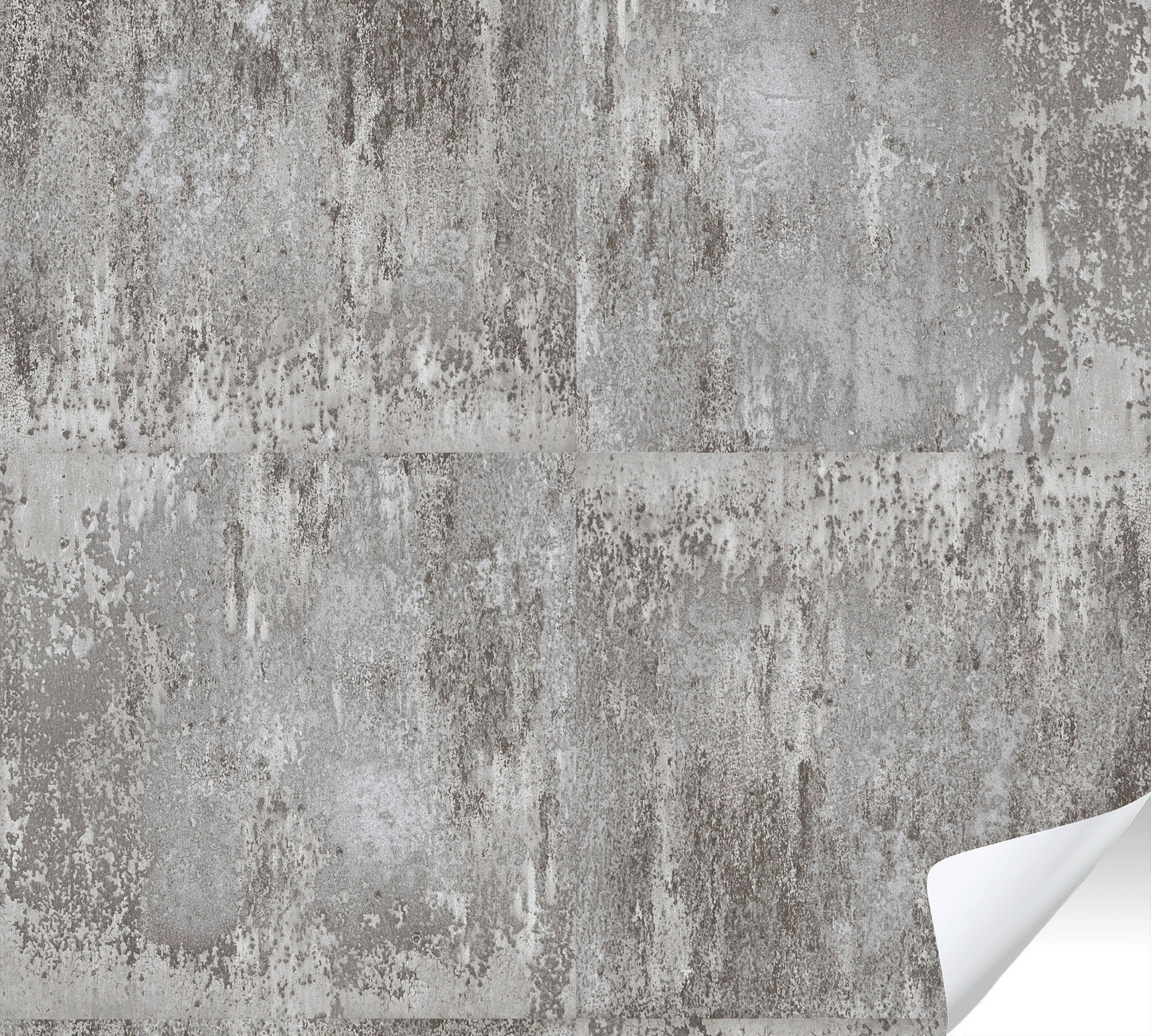 The Wallcover Vintagetapete selbstklebend Grau Silber 8,40 m x 0,53 m