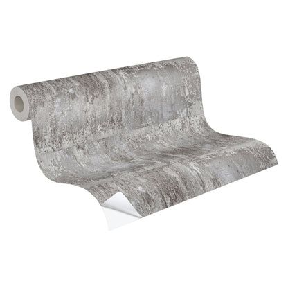 The Wallcover Vintagetapete selbstklebend Grau Silber 8,40 m x 0,53 m