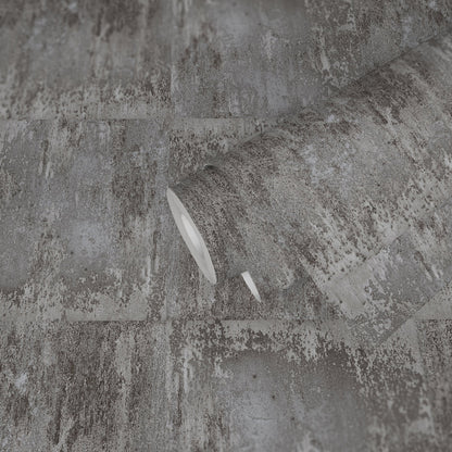 The Wallcover Vintagetapete selbstklebend Grau Silber 8,40 m x 0,53 m