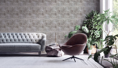 The Wallcover Vintagetapete selbstklebend Grau Silber 8,40 m x 0,53 m