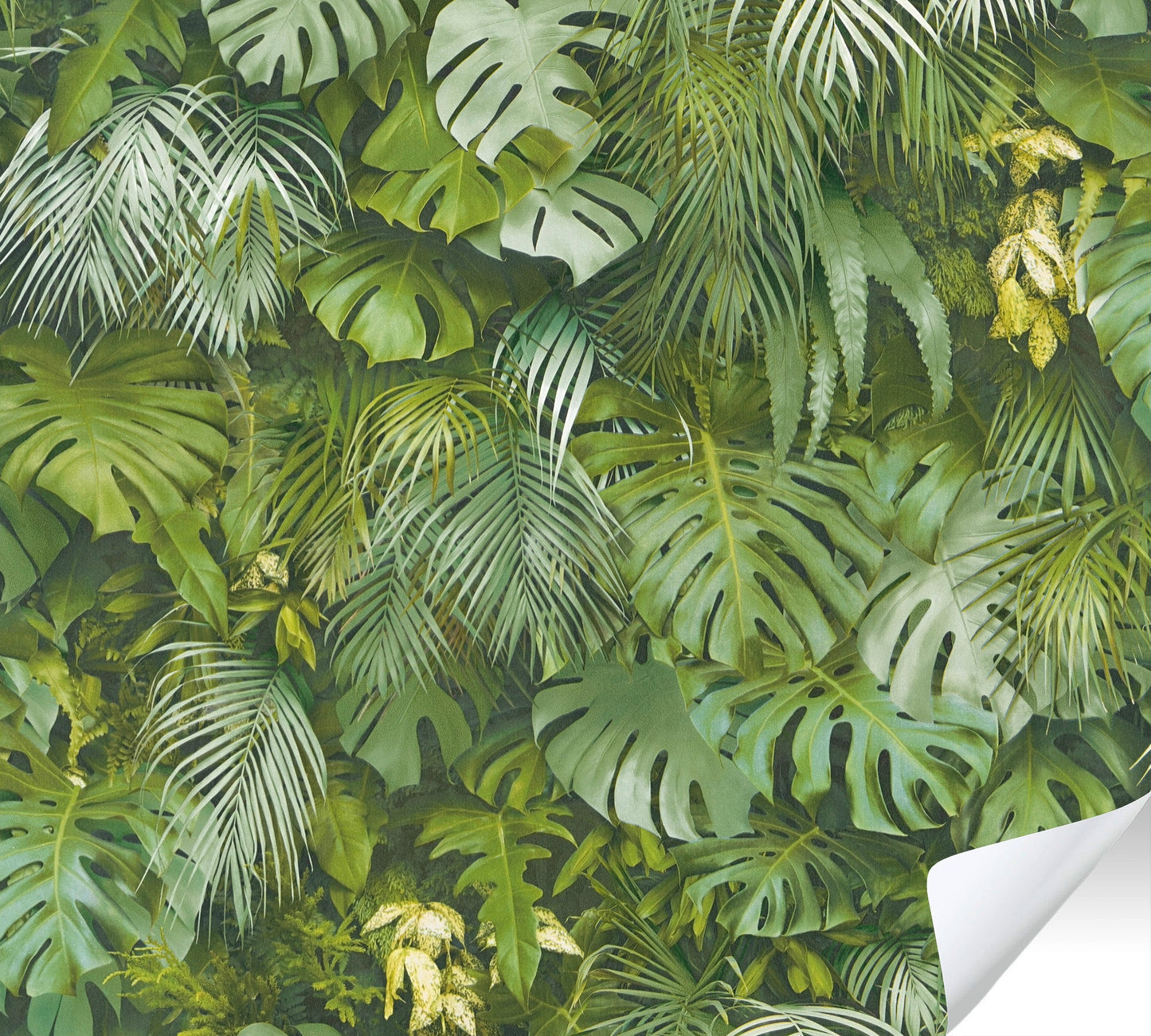 The Wallcover Blättertapete selbstklebend Grün 8,40 m x 0,53 m