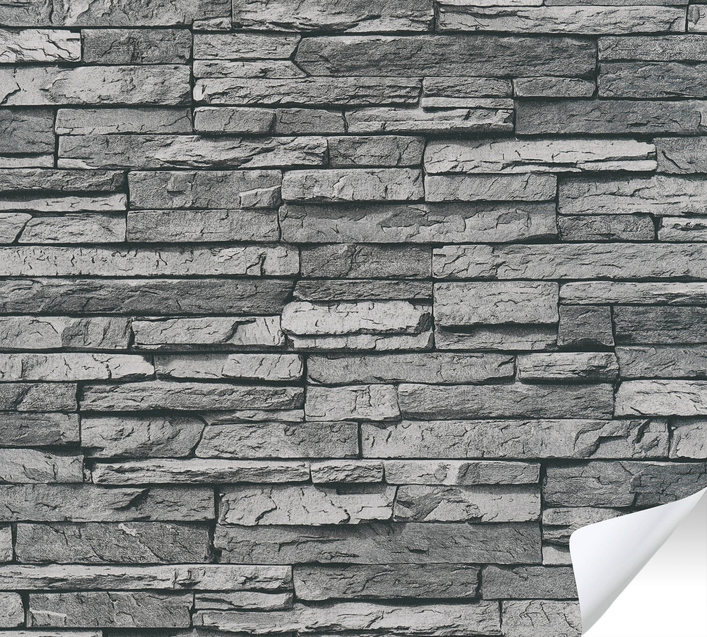 The Wallcover Tapete selbstklebend Grau Anthrazit 8,40 m x 0,53 m