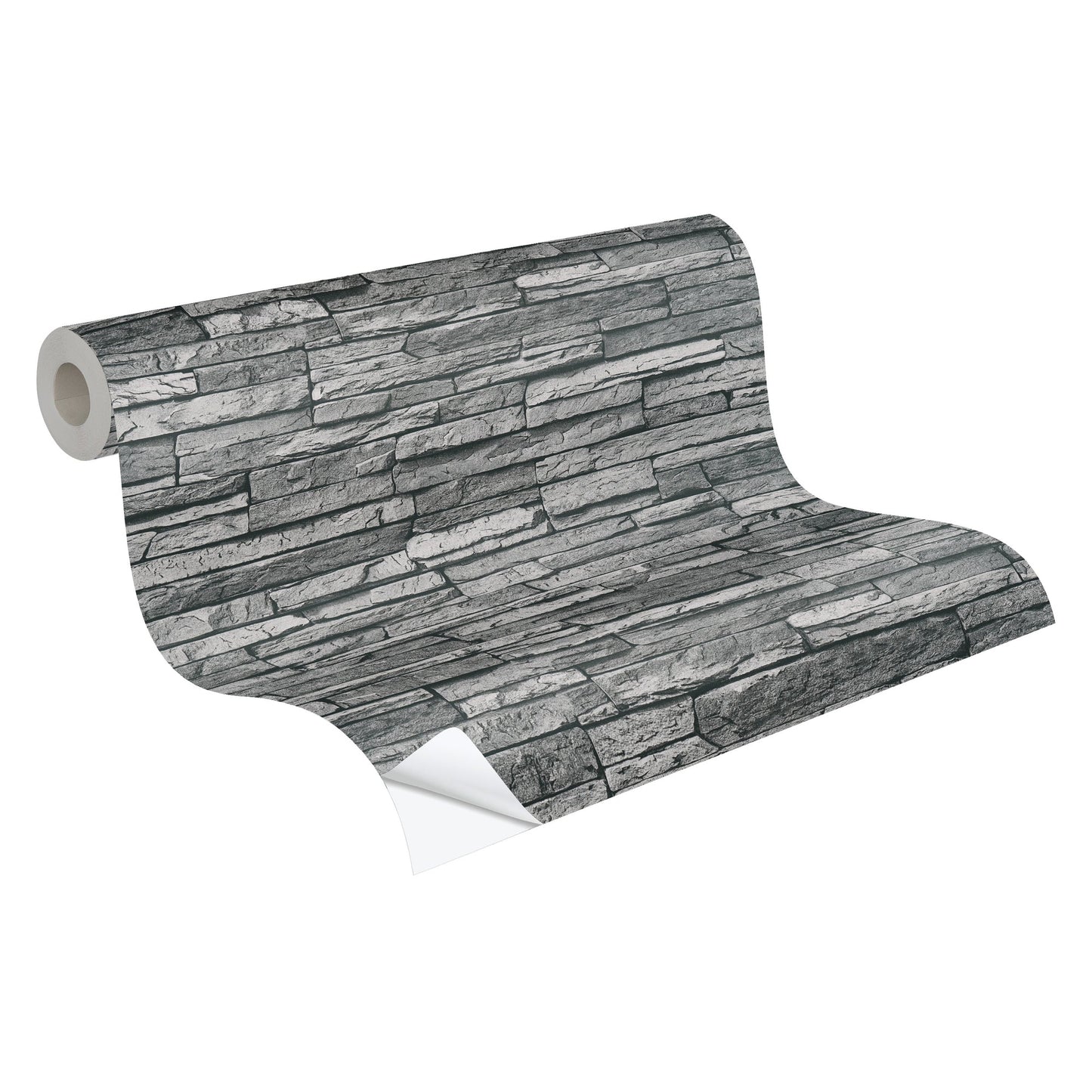 The Wallcover Tapete selbstklebend Grau Anthrazit 8,40 m x 0,53 m