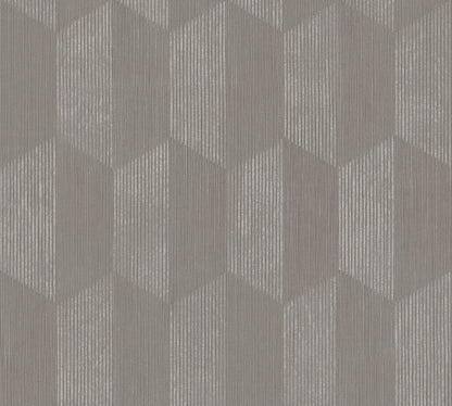 Geo Effect Geometrische Vliestapete Grau Silber 10,05 m x 0,53 m