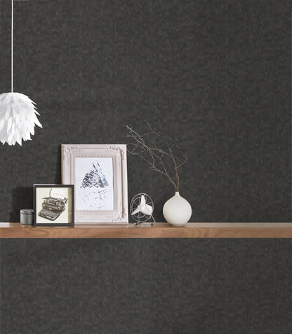 Geo Effect Schaum-Vliestapete Schwarz 10,05 m x 0,53 m