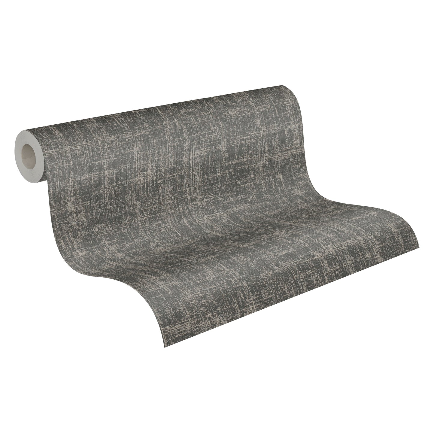 Geo Effect Uni Vliestapete Silber Grau 10,05 m x 0,53 m