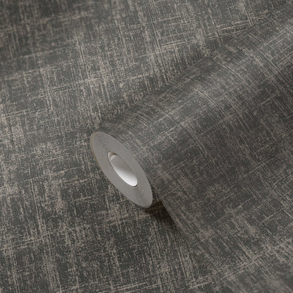 Geo Effect Uni Vliestapete Silber Grau 10,05 m x 0,53 m