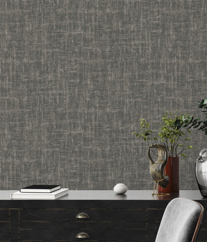 Geo Effect Uni Vliestapete Silber Grau 10,05 m x 0,53 m