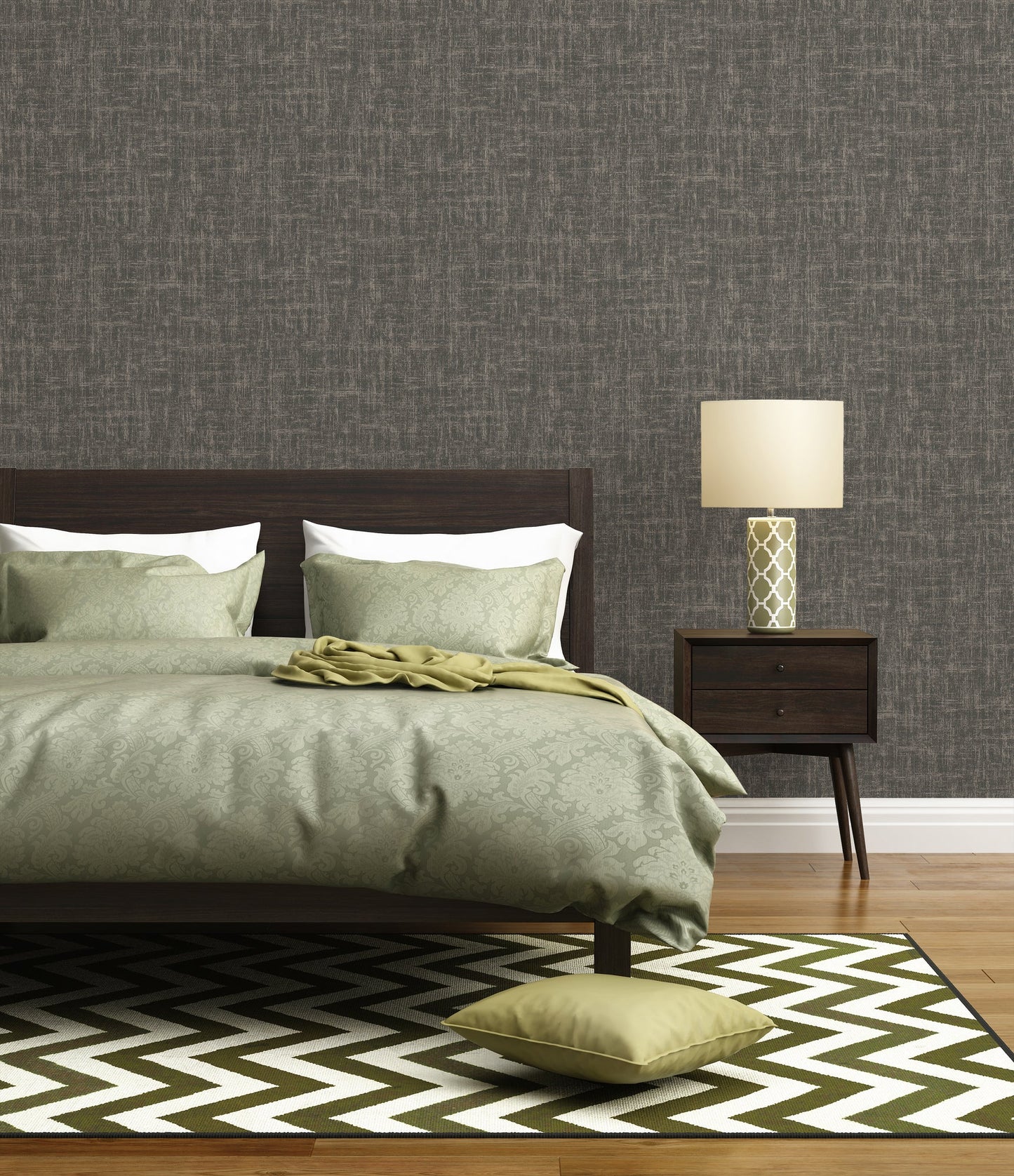 Geo Effect Uni Vliestapete Silber Grau 10,05 m x 0,53 m