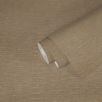 Hygge Metallic Vliestapete Braun 10,05 m x 0,53 m
