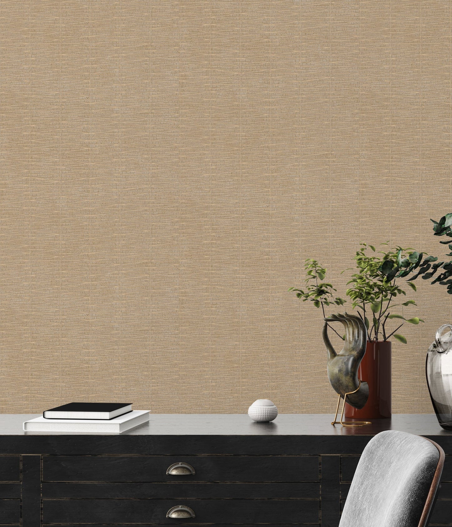 Hygge Metallic Vliestapete Braun 10,05 m x 0,53 m