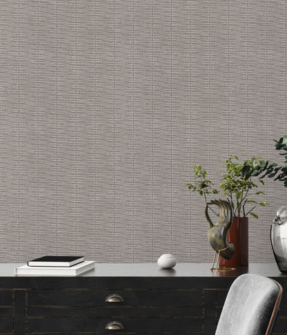 Hygge Metallic Vliestapete Grau Silber 10,05 m x 0,53 m