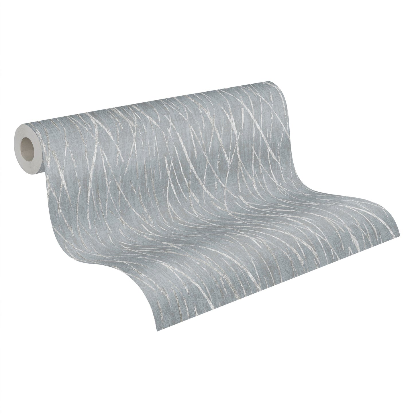 Hygge Metallic Vliestapete Grau Silber 10,05 m x 0,53 m