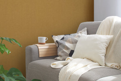 Hygge Vliestapete Gewebeoptik Gelb 10,05 m x 0,53 m