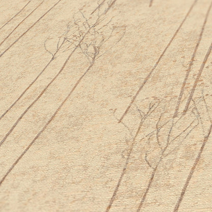 Hygge Pflanzen Vliestapete Braun Beige 10,05 m x 0,53 m