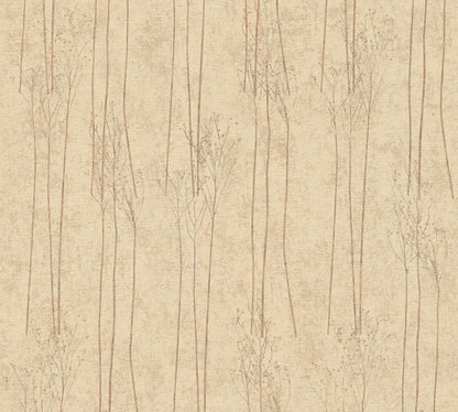 Hygge Pflanzen Vliestapete Braun Beige 10,05 m x 0,53 m