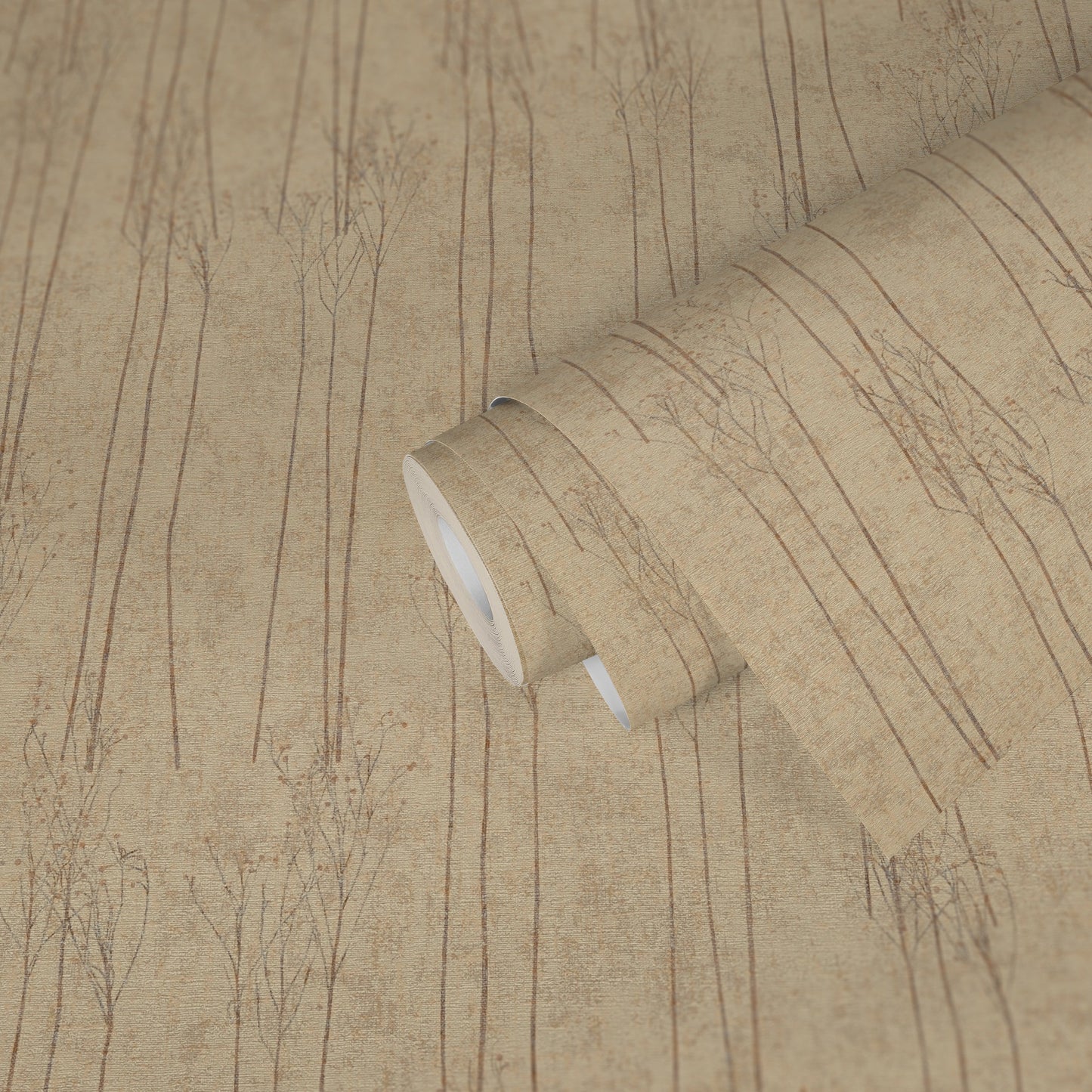 Hygge Pflanzen Vliestapete Braun Beige 10,05 m x 0,53 m