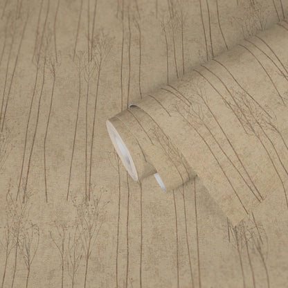 Hygge Pflanzen Vliestapete Braun Beige 10,05 m x 0,53 m
