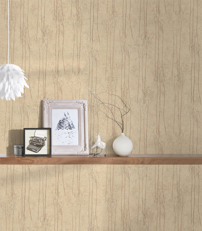 Hygge Pflanzen Vliestapete Braun Beige 10,05 m x 0,53 m