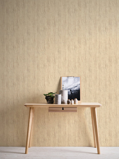 Hygge Pflanzen Vliestapete Braun Beige 10,05 m x 0,53 m