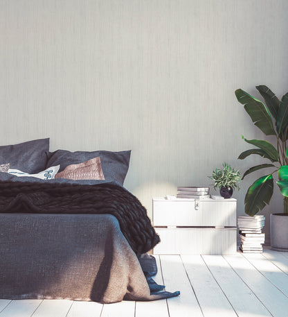 Hygge Pflanzen Vliestapete Weiß Grau 10,05 m x 0,53 m