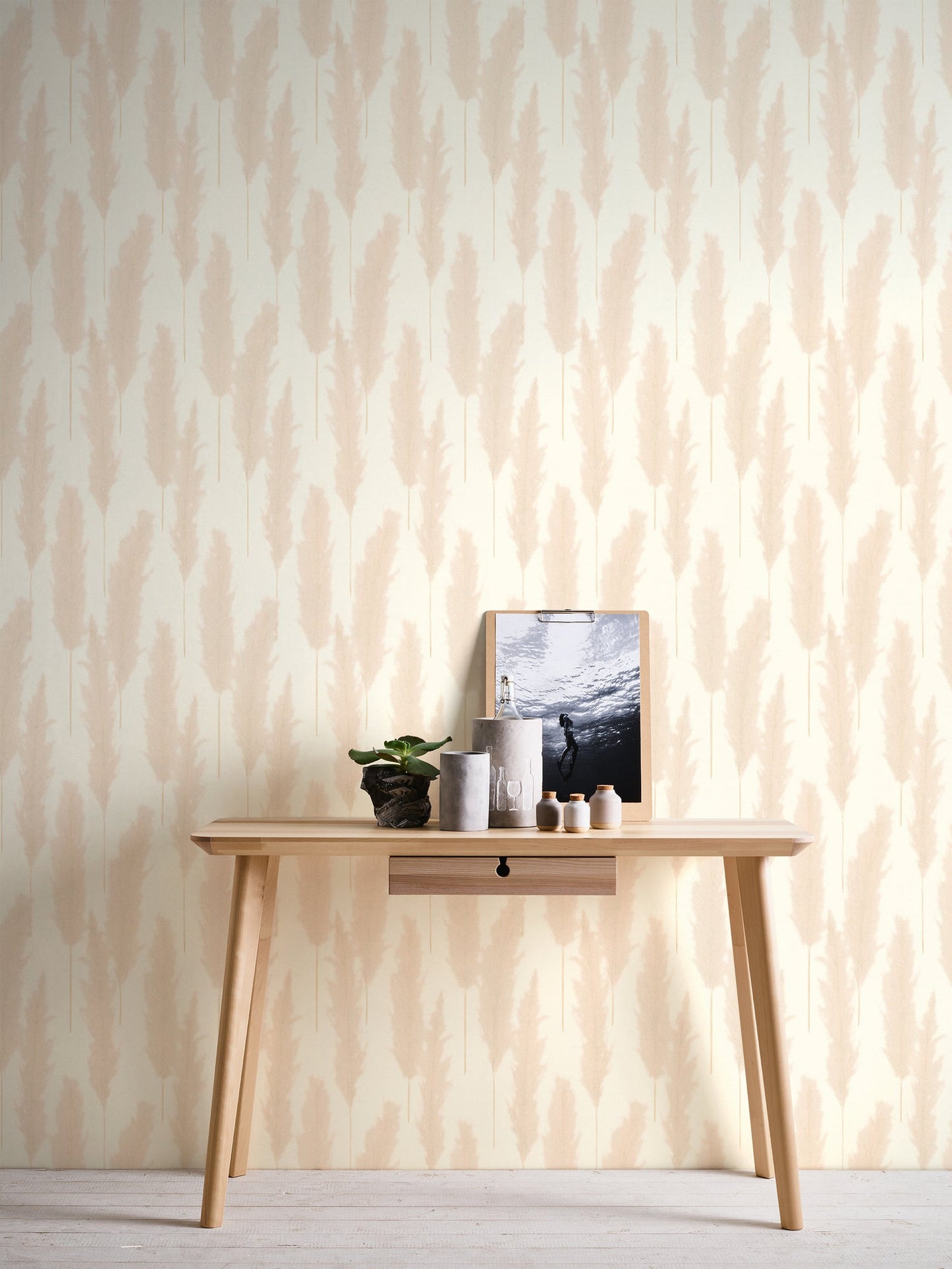 Hygge Pflanzen Vliestapete Creme Beige Weiß 10,05 m x 0,53 m