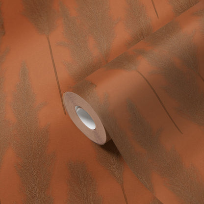 Hygge Pflanzen Vliestapete Orange 10,05 m x 0,53 m