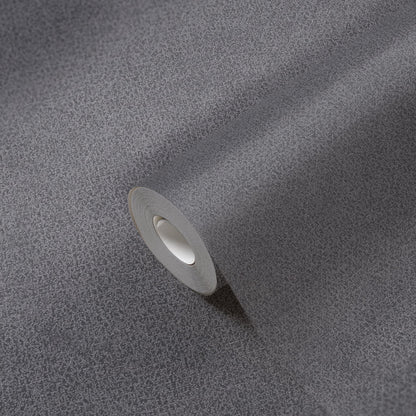 Natural Living Uni Vliestapete Schwarz Silber 10,05 m x 0,53 m
