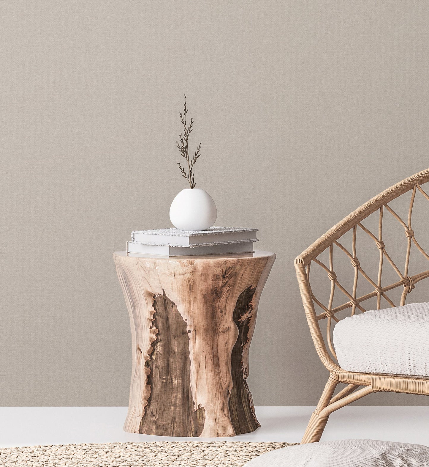 Natural Living Uni Vliestapete Beige Grau 10,05 m x 0,53 m