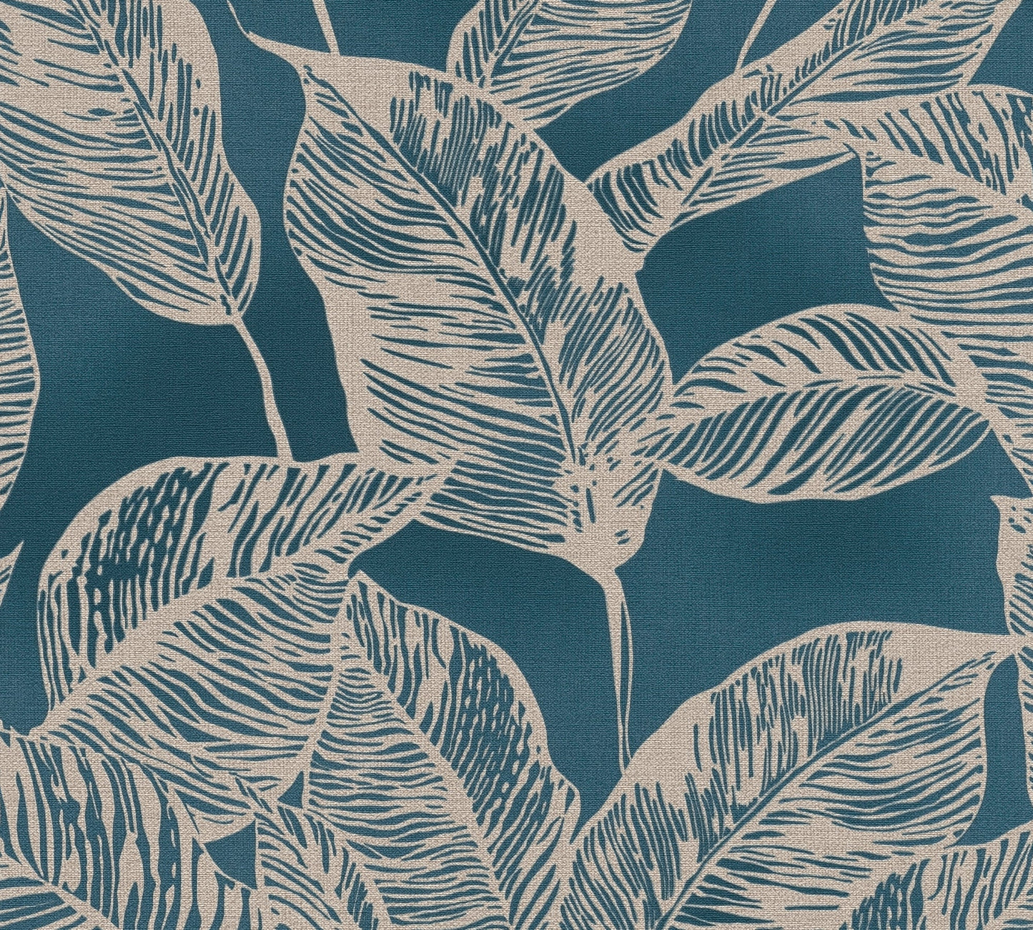 Natural Living Florale Vliestapete Blau Braun 10,05 m x 0,53 m