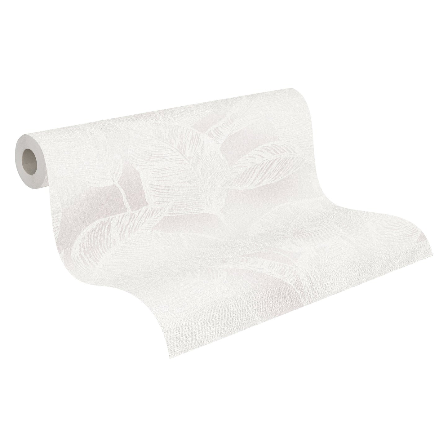 Natural Living Florale Vliestapete Weiß Grau 10,05 m x 0,53 m