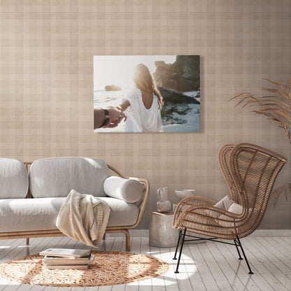 Natural Living Streifen Vliestapete Braun 10,05 m x 0,53 m