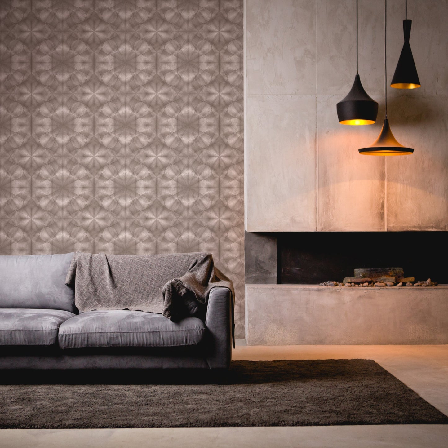Livingwalls My Home My Spa Geometrische Vliestapete Silber Grau 10,05 m x 0,53 m
