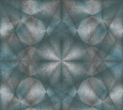 Livingwalls My Home My Spa Geometrische Vliestapete Blau Grau 10,05 m x 0,53 m