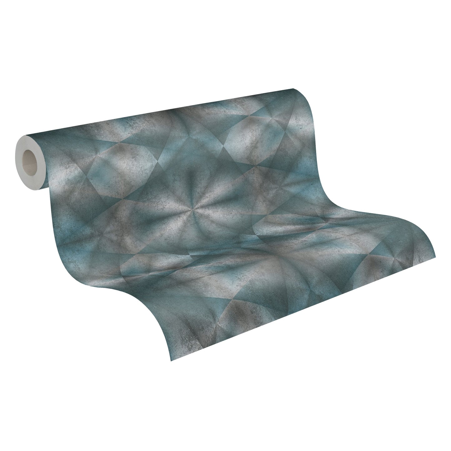 Livingwalls My Home My Spa Geometrische Vliestapete Blau Grau 10,05 m x 0,53 m
