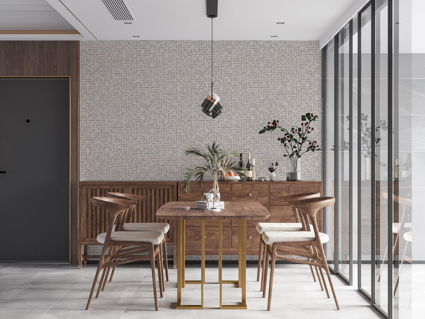 Livingwalls My Home My Spa Geometrische Vliestapete Creme Silber Gold 10,05 m x 0,53 m