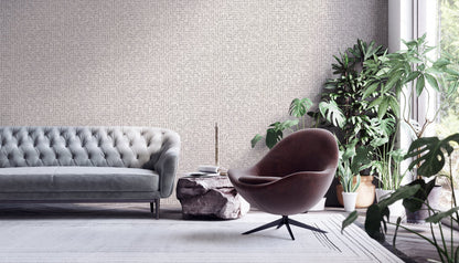 Livingwalls My Home My Spa Geometrische Vliestapete Creme Silber Gold 10,05 m x 0,53 m