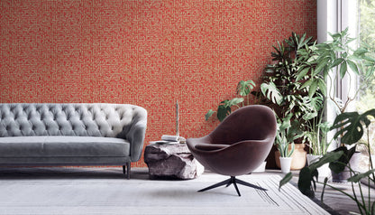 Livingwalls My Home My Spa Geometrische Vliestapete Rot Gold Silber 10,05 m x 0,53 m