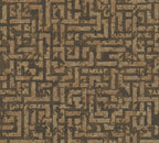 Livingwalls My Home My Spa Geometrische Vliestapete Braun Gold Silber 10,05 m x 0,53 m