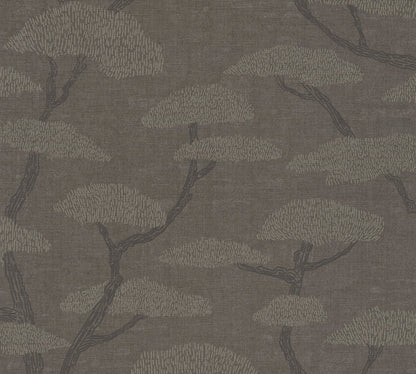 Nara Florale Vliestapete Anthrazit Grau Schwarz 10,05 m x 0,53 m