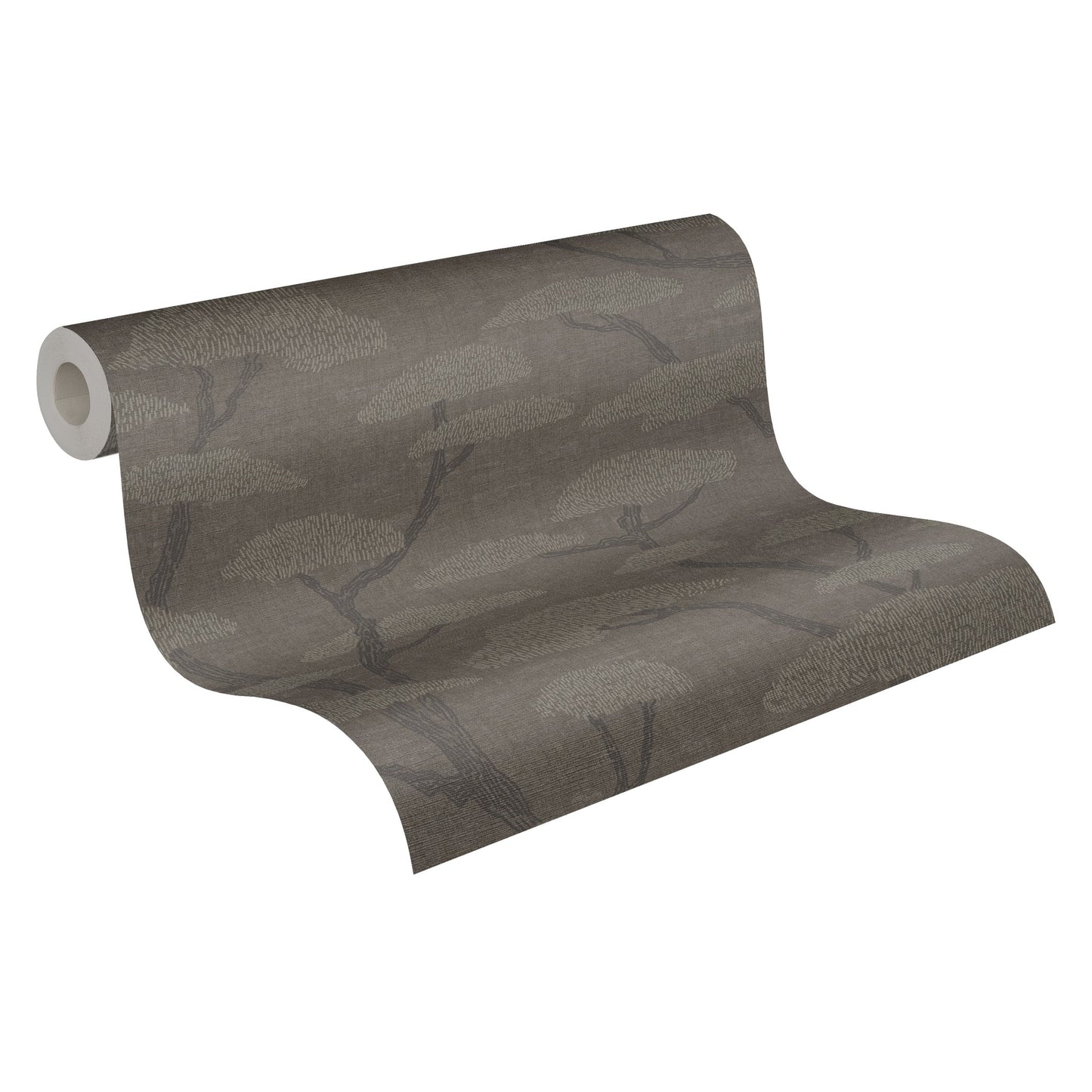 Nara Florale Vliestapete Anthrazit Grau Schwarz 10,05 m x 0,53 m