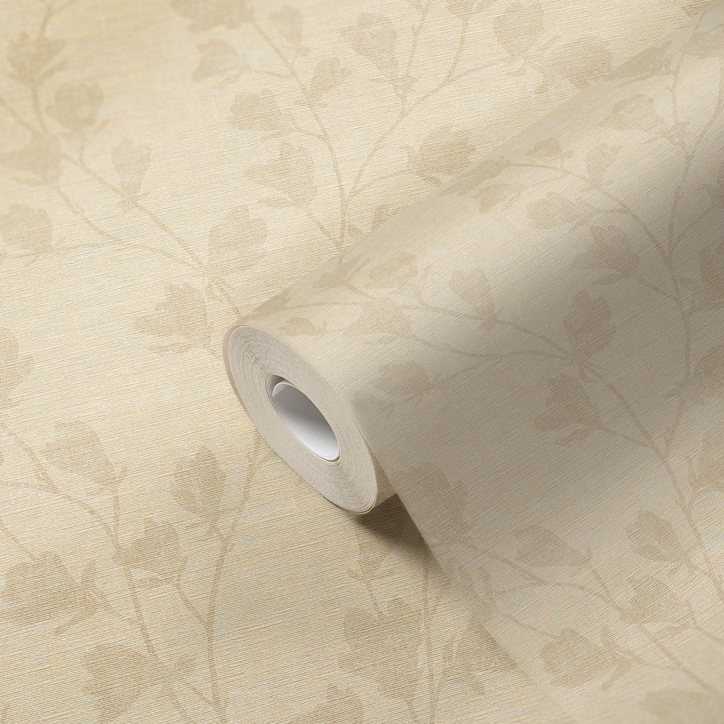 Nara Blätter Vliestapete Beige Grau 10,05 m x 0,53 m
