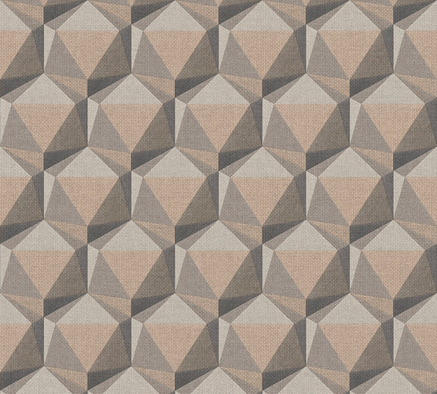 Nara Hexagon Vliestapete Beige Grau 10,05 m x 0,53 m
