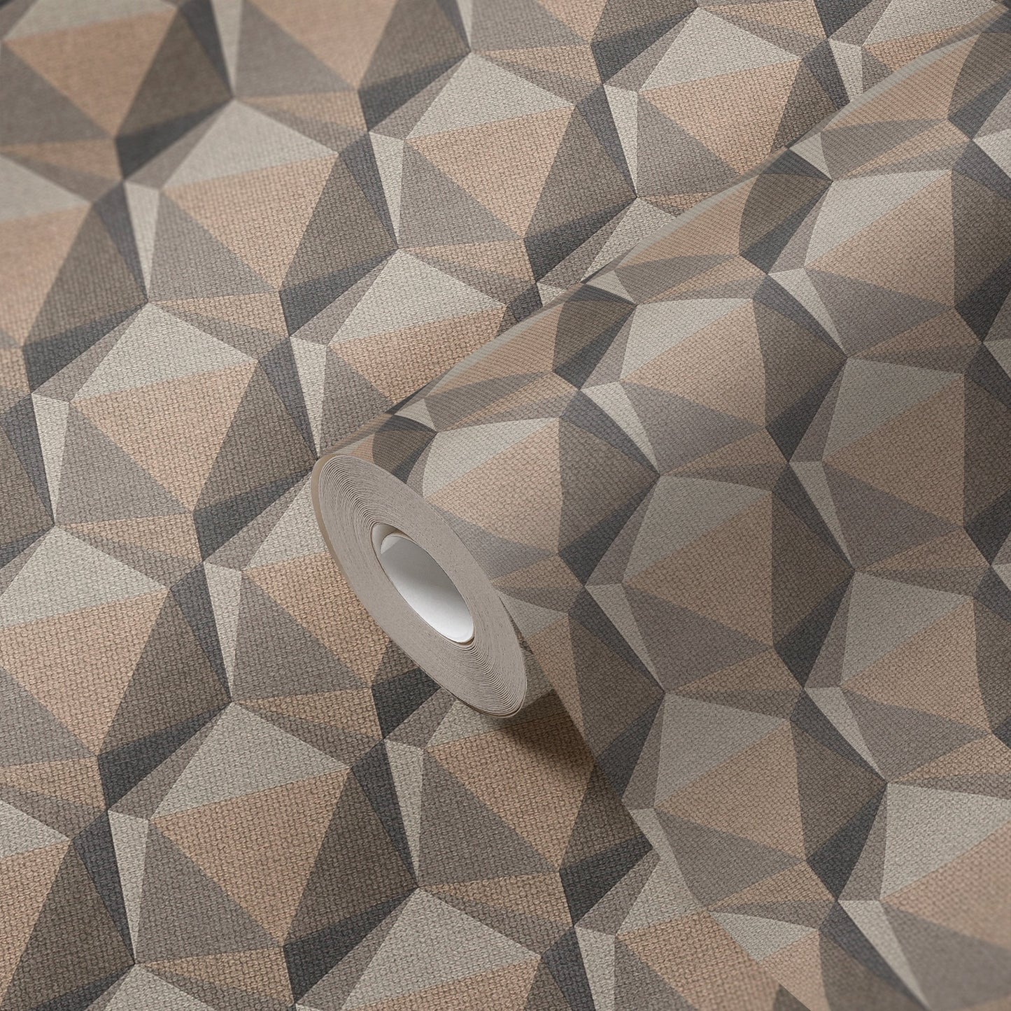 Nara Hexagon Vliestapete Beige Grau 10,05 m x 0,53 m