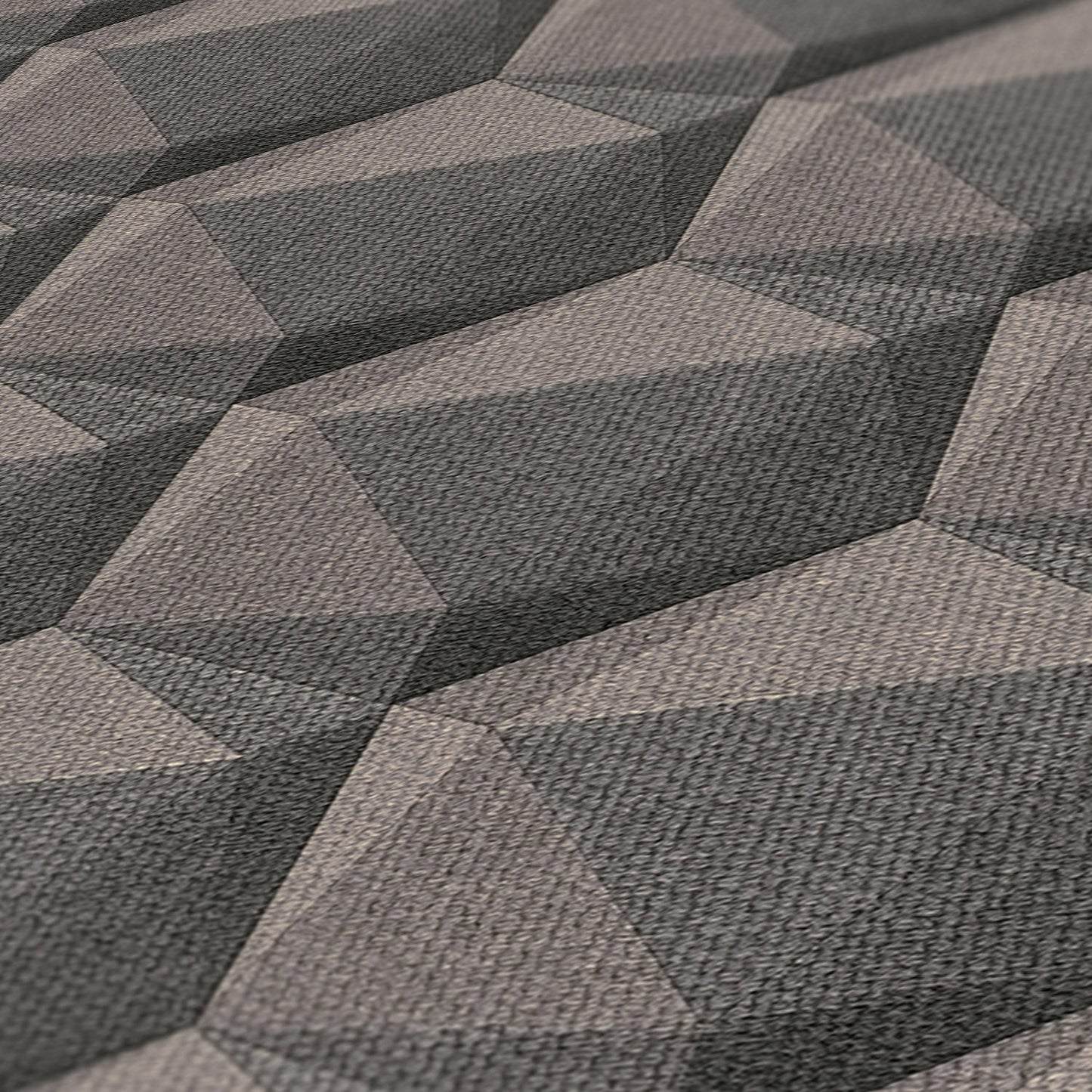 Nara Hexagon Vliestapete Grau Anthrazit 10,05 m x 0,53 m