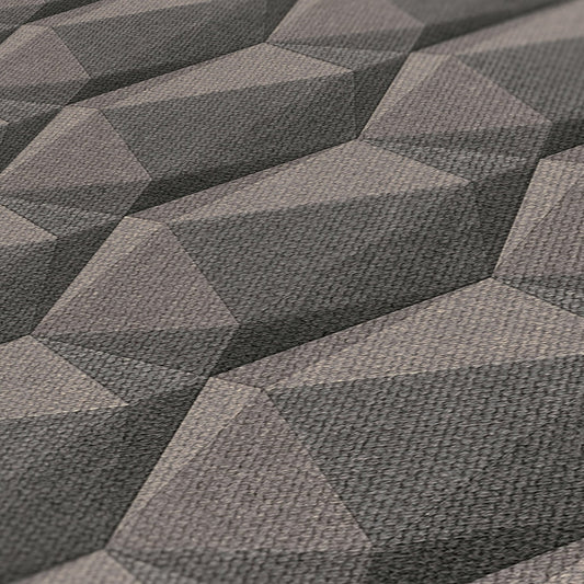 Nara Hexagon Vliestapete Grau Anthrazit 10,05 m x 0,53 m