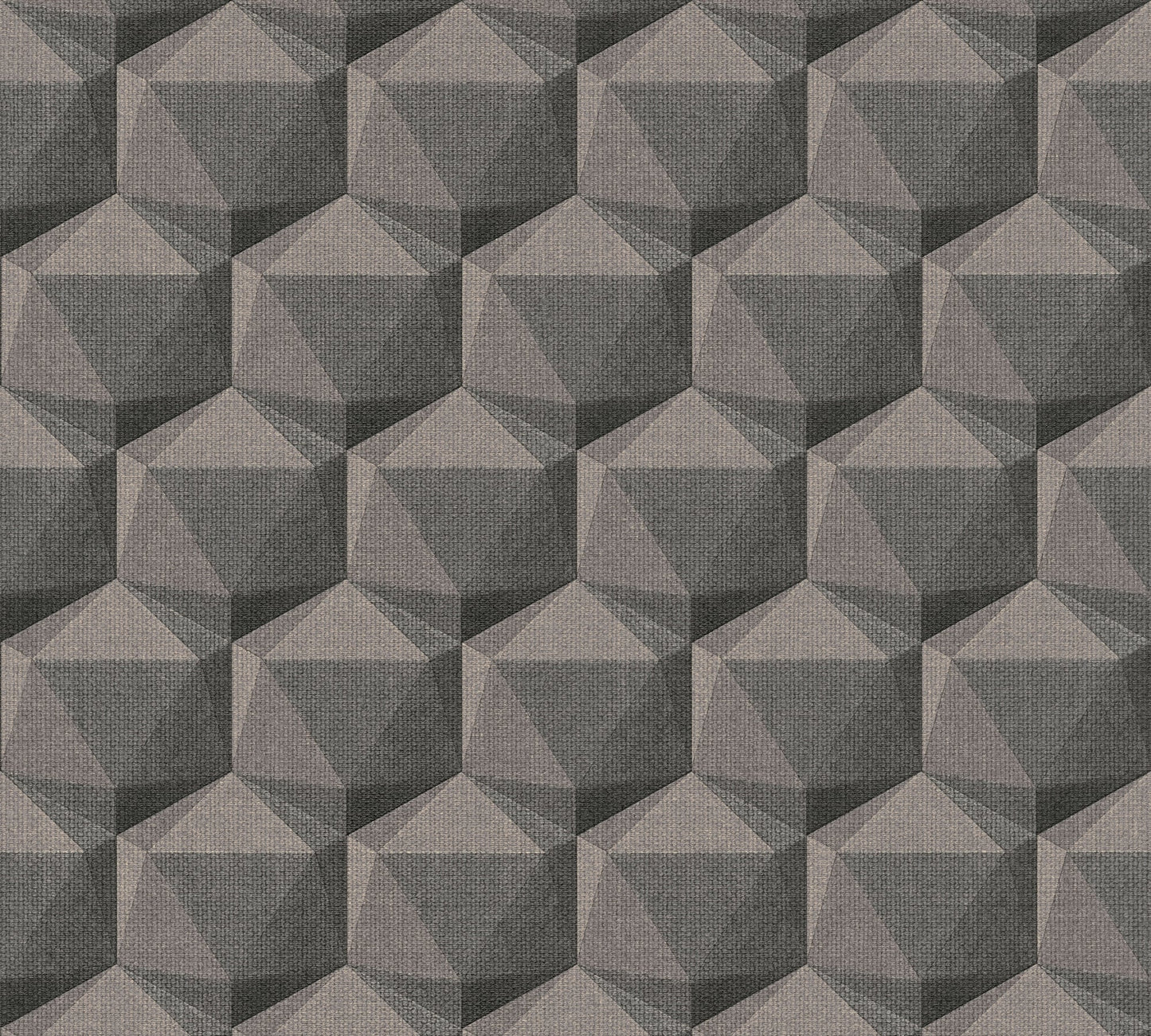 Nara Hexagon Vliestapete Grau Anthrazit 10,05 m x 0,53 m